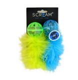 Scream Lattice Ball with Feathers